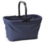 Opvouwbare veldtas van polyester met voorvak kleur donkerblauw tweede weergave