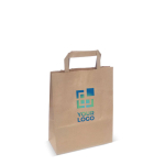 Kleine kraft papieren tas met papieren handvatten en FSC-certificering met afdrukgebied