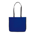 Gelamineerde non-woven tas in kleuren met witte zijkanten kleur blauw derde weergave