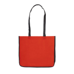 Gelamineerde non-woven tas in kleuren met witte zijkanten kleur rood derde weergave