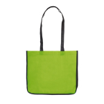 Gelamineerde non-woven tas in kleuren met witte zijkanten kleur groen derde weergave