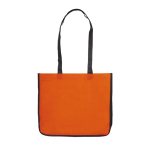 Gelamineerde non-woven tas in kleuren met witte zijkanten kleur oranje derde weergave