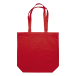 Canvas katoenen tas met lange handvatten in diverse kleuren 250 g/m2 kleur rood derde weergave