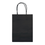 Kleine gekleurde kraft cadeau papieren tas 120 g/m2 kleur zwart derde weergave