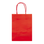 Kleine gekleurde kraft cadeau papieren tas 120 g/m2 kleur rood derde weergave
