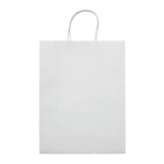 Grote gekleurde kraft cadeau papieren tas 120 g/m2 kleur wit tweede weergave