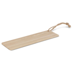 Rechthoekige bamboe boekenlegger met koord kleur naturel