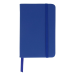 Gekleurd notitieboekje van RPET en PU met lint en FSC-papier A6 kleur blauw