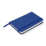 Gekleurd notitieboekje van RPET en PU met lint en FSC-papier A6 kleur blauw vierde weergave