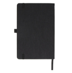 Notitieboek met bamboe kaft met verticale rand en zwart lint A5 kleur zwart derde weergave