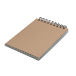 Stevig notitieboekje van steenpapier met witte vellen in zakformaat kleur naturel