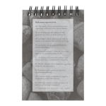 Stevig notitieboekje van steenpapier met witte vellen in zakformaat kleur naturel vierde weergave