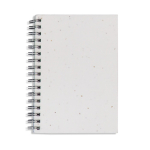 Eco notitieboek van rijstpapier met biologisch afbreekbare kaft. kleur wit