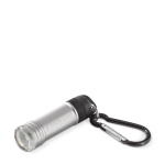 Aluminium zaklamp met karabijnhaak om overal aan te hangen met afdrukgebied