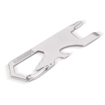 Multitool van roestvrij staal met clip om aan oppervlak te bevestigen kleur zilver vierde weergave