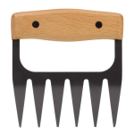 Vleesklauwen met houten handvat om vlees te scheuren kleur hout derde weergave