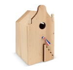 Houten vogelhuis gemaakt van FSC hout kleur hout