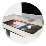 Anti-slip rubberen muismat speciaal voor sublimatie 78x30cm kleur wit vierde weergave