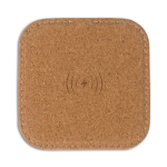 Draadloze oplader gemaakt van kurk met FSC-certificering 5W kleur naturel