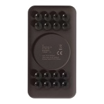 Rechthoekige draadloze powerbank met zuignappen in kleuren kleur zwart vijfde weergave