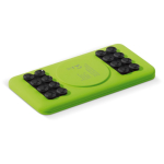 Rechthoekige draadloze powerbank met zuignappen in kleuren kleur limoen groen tweede weergave