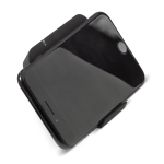 Draadloze oplader en standaard met zachte afwerking voor telefoon 5W kleur zwart vierde weergave