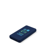 Rubberen powerbank met USB-A en type C poorten 8000 mAh met afdrukgebied