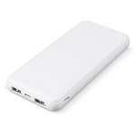 Metalen powerbank met draadloos opladen 8.000mAh kleur wit tweede weergave