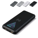 Metalen powerbank met draadloos opladen 8.000mAh