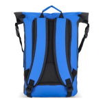 Waterdichte roll-top rugzak met gewatteerde schouderbanden 25L kleur blauw vijfde weergave
