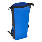 Waterdichte roll-top rugzak met gewatteerde schouderbanden 25L kleur blauw zesde weergave