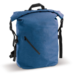 Waterbestendige roll-top rugzak met voorvak 22L kleur blauw derde weergave