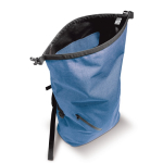 Waterbestendige roll-top rugzak met voorvak 22L kleur blauw vijfde weergave