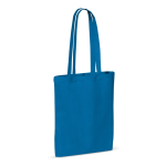 Kleurrijke katoenen tas met OEKO-TEX certificering 140 g/m2 kleur blauw
