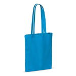 Kleurrijke katoenen tas met OEKO-TEX certificering 140 g/m2 kleur lichtblauw