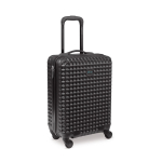 Getextureerde 4-wiel trolley in diverse kleuren met etiket. met afdrukgebied
