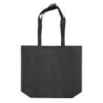 Eco tas van RPET met extra zijvouw en bijpassende handvatten 100 g/m2 kleur zwart derde weergave