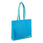 Eco tas van RPET met extra zijvouw en bijpassende handvatten 100 g/m2 kleur blauw