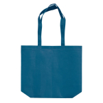 Eco tas van RPET met extra zijvouw en bijpassende handvatten 100 g/m2 kleur donkerblauw derde weergave