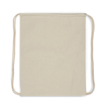 Katoenen koordrugzak met OEKO-TEX certificering 140 g/m2 kleur beige tweede weergave