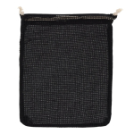 Herbruikbare katoenen tas voor fruit en groenten 25x30 cm kleur zwart tweede weergave