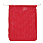 Herbruikbare katoenen tas voor fruit en groenten 25x30 cm kleur rood tweede weergave