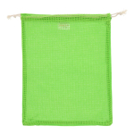 Herbruikbare katoenen tas voor fruit en groenten 25x30 cm kleur limoen groen tweede weergave