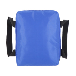 Ruime vierkante koeltas van polyester met stevige handvatten kleur blauw derde weergave