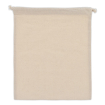 Cadeautas van katoen met OEKO-TEX certificering 25x30 cm kleur beige