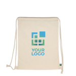 Tas met rugzakfunctie van FairTrade katoen 140 g/m2 met afdrukgebied