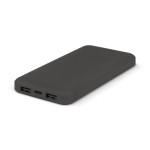 Compacte powerbank van gerecycled plastic 10.000mAh kleur donkergrijs