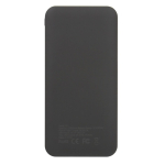 Compacte powerbank van gerecycled plastic 10.000mAh kleur donkergrijs derde weergave