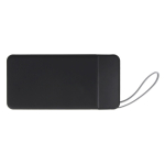 Powerbank van gerecycled plastic met snelladen 10.000mAh kleur zwart derde weergave