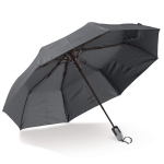Opvouwbare ergonomische paraplu in kleuren met zwart frame 22'' kleur zwart